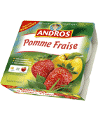 Dessert fruitier pomme-fraise andros