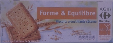 Biscuits croustillants ssame (carrefour)