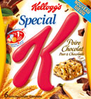 Barre de cereale - kelloggs special k poires chocolat