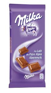Chocolat milka au lait du pays alpin