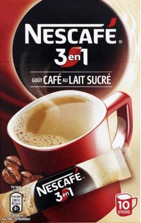 Caf 3 en 1 au lait sucr de Nescaf