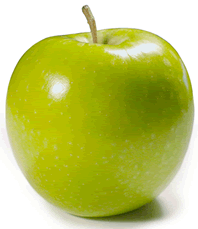 Pomme crue avec pelure (1 gros fruit)