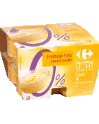 Fromage blanc sucr saveur vanille 0%-carrefour