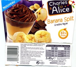 Banana split charles alice 65 % fruits
