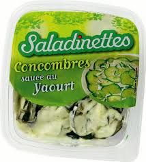 Concombres sauce au yaourt (lidl)