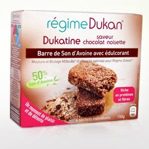 Dukatine - barre saveur chocolat noisette dukan (25g)