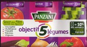 Sauce panzani objectif 5 lgumes le violet (3x95grs)
