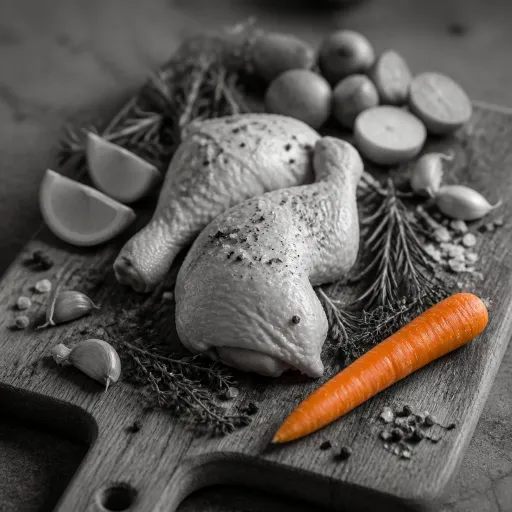 Cuisse de poulet rôti avec la peau