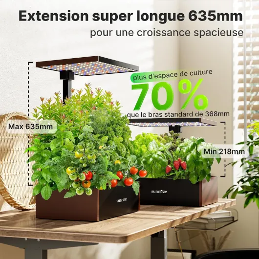 SUNCOZE Potager Hydroponique avec 20 Paniers, Noir