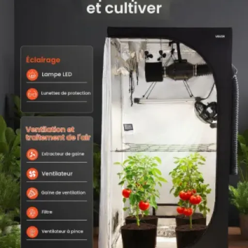 Test VEVOR Chambre de Culture 100x100x200 : le kit complet qui fait le job… avec quelques concessions