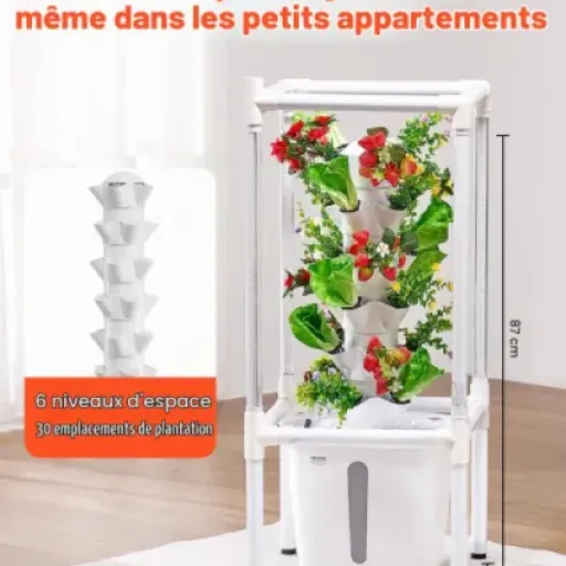 Test VEVOR Tour Hydroponique 30 fentes : un potager d’intérieur compact qui fait le job (avec quelques limites)