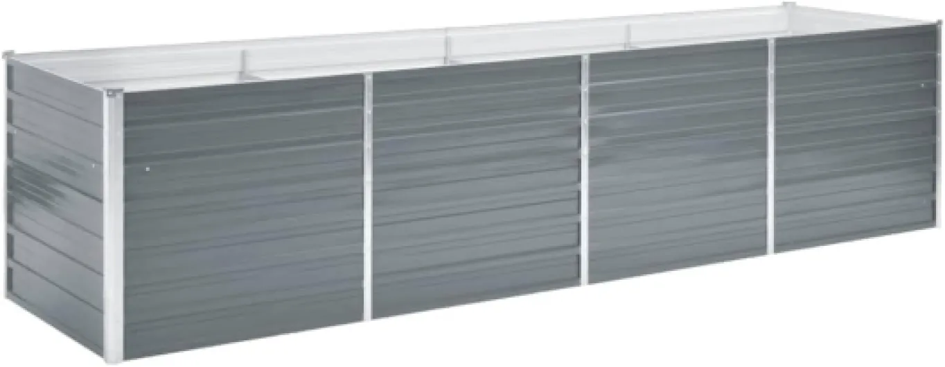 Lit SuréLevé De Jardin Acier Galvanisé 320x80x77 Cm Gris Jardinieres Exterieur Jardiniere Bois Jardiniere Balcon Carré Potager Bacs ã Fleurs Rectangulaire