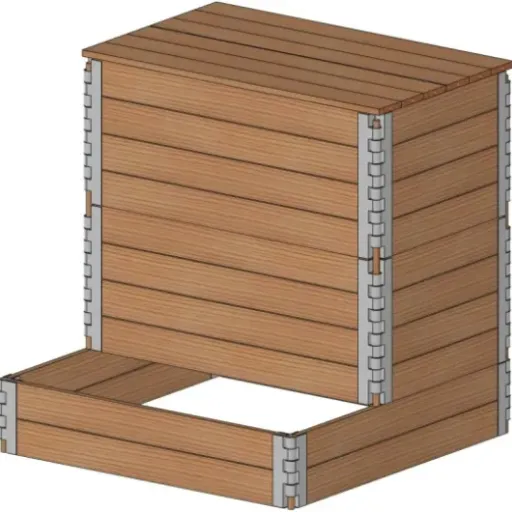 Test Composteur en Bois 500L en Douglas Naturel : du costaud, mais pas parfait