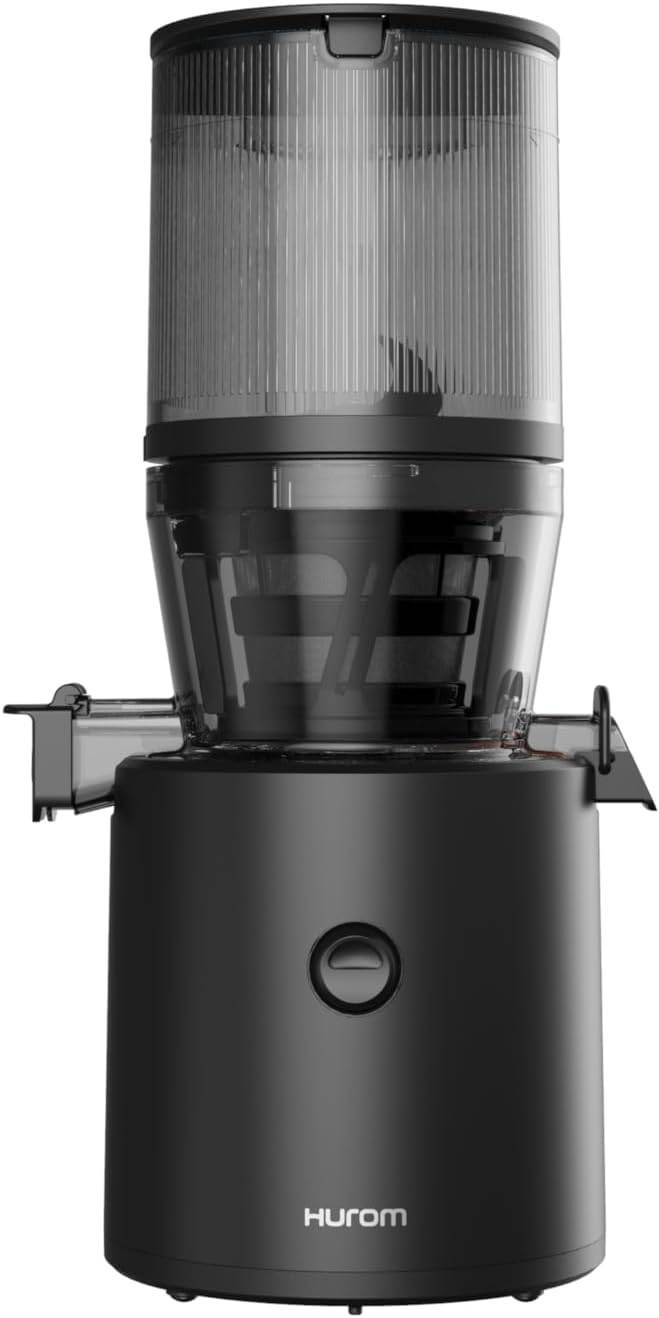 Extracteur de jus -Extracteur à Jus de Fruits et Legumes - H320N - Presse à Froid - Moteur silencieux - Facile à nettoyer - Méga trémie intelligente - 2L - 200 Watt - Sans BPA - Noir