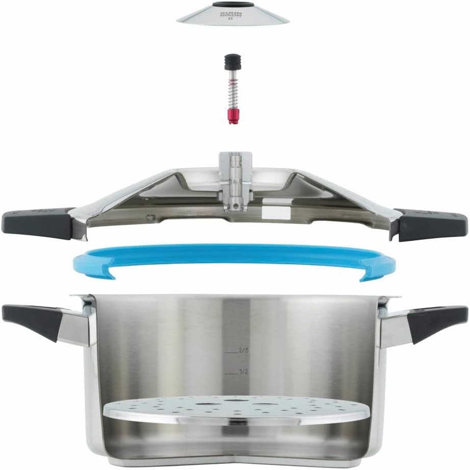 Duromatic Inox Autocuiseur avec poignées latérales 24 cm 6 litres, induction, acier inoxydable