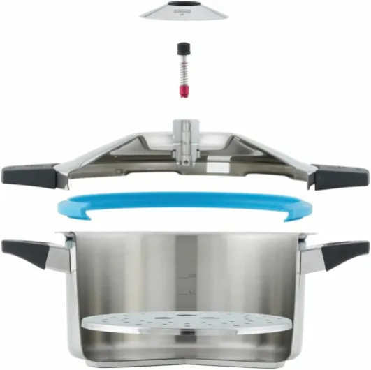 Duromatic Inox Autocuiseur avec poignées latérales 24 cm 6 litres, induction, acier inoxydable