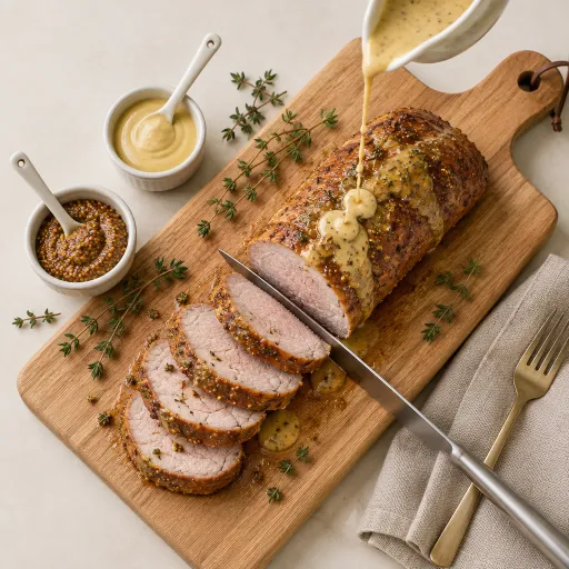 Filet mignon de porc cuisine aux 2 moutarde (Lidl)