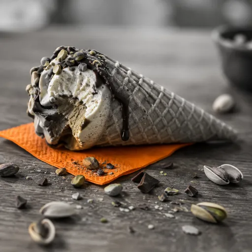Cornet pistache-chocolat "gelatelli" (lidl)"