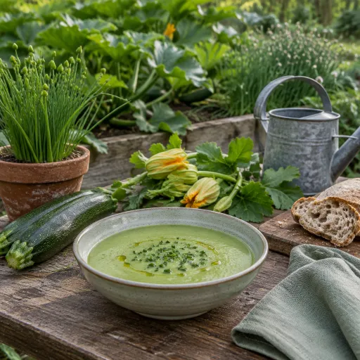 Velouté de courgettes et ciboulette liebig pursoup'