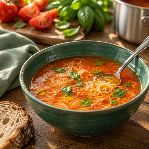 Soupe tomate vermicelle