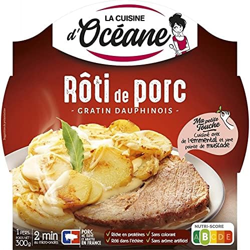 RÔTI DE PORC GRATIN DAUPHINOIS 300 G, LA CUISINE D’OCEANE, LOT DE 4