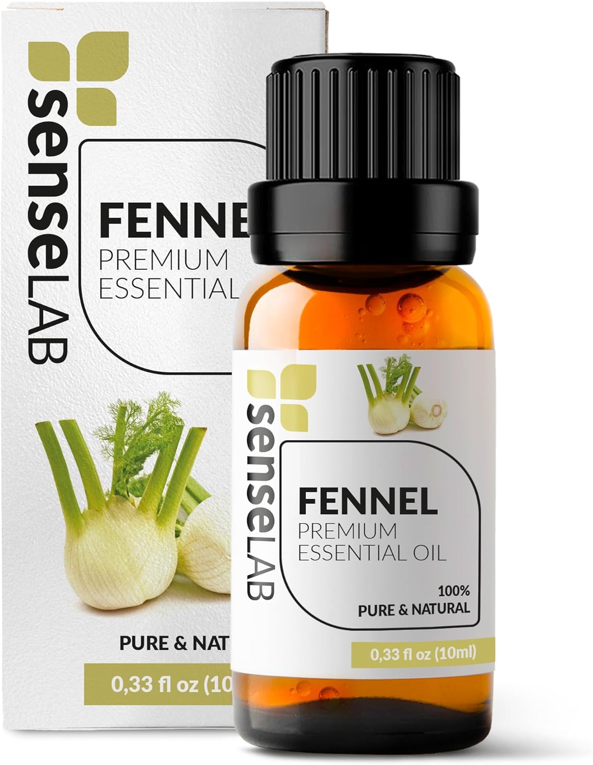 Huile essentielle de Fenouil - Huile de fenouil naturelle 100% pure de qualité thérapeutique pour diffuseur d'aromathérapie et humidificateur - Huile pour concentration (10 ml) Fenouil 10ml