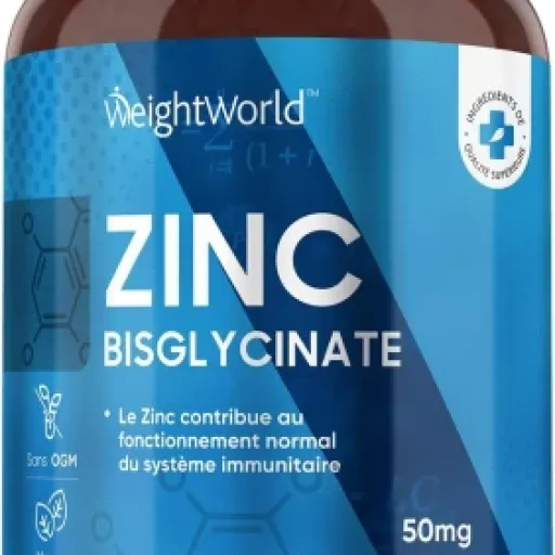 Avis Zinc Bisglycinate WeightWorld : un gros flacon vegan, dosage raisonnable et usage long terme