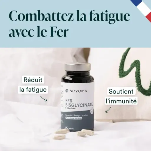 Avis NOVOMA Fer Bisglycinate 14 mg + Vitamine C : un fer bien absorbé et plutôt tranquille pour l’estomac