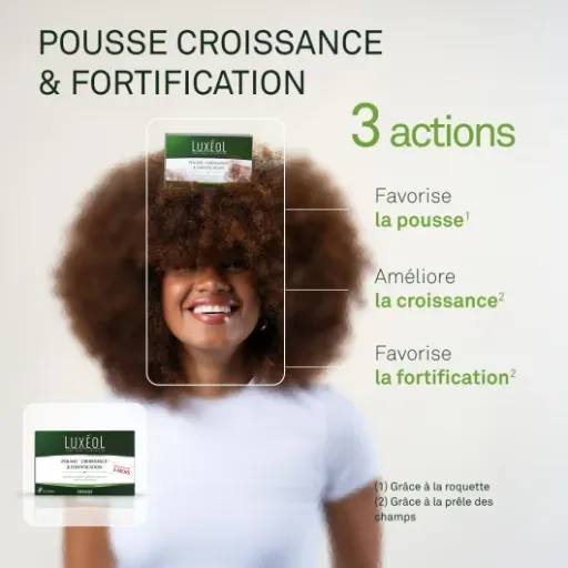 Avis Luxéol Pousse Croissance & Fortification : une cure 3 mois pour cheveux plus denses sur le papier
