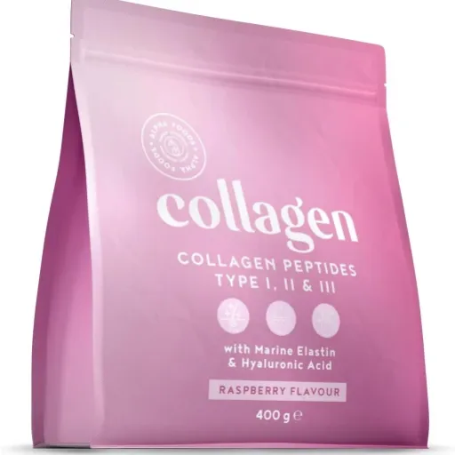 Avis Collagene Poudre Alpha Foods 400 g : un mélange collagène + élastine + acide hyaluronique au goût framboise