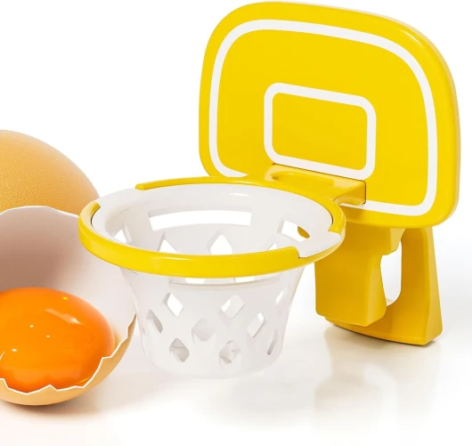 Séparateur de blanc d'œuf en forme de panier de basket-ball, filtre de jaune d'œuf, séparateur d'œuf en plastique, extracteur pour gadget de cuisine, outils de cuisson (C)