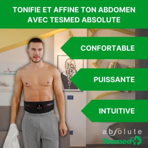 Avis TESMED Absolute Ceinture Abdominale : l’électrostimulation EMS sans gel ni électrodes à changer