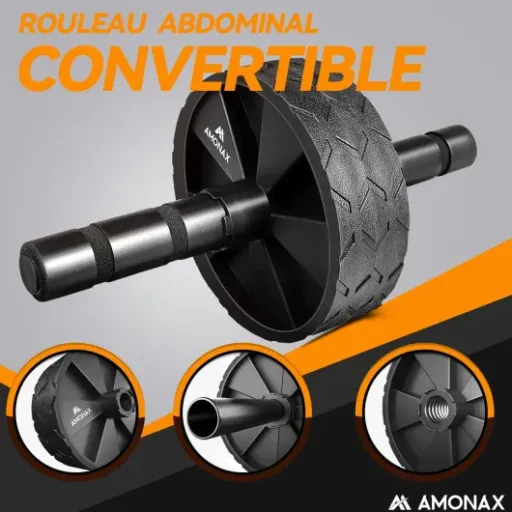 Avis Amonax Roue Abdominale Convertible : un kit 3-en-1 simple et efficace pour bosser le gainage à la maison