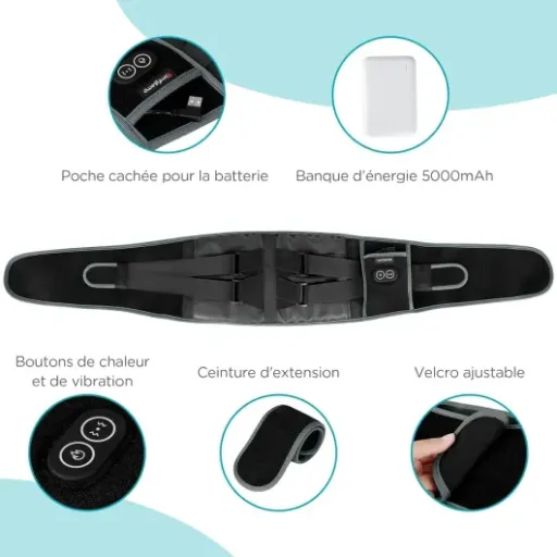 Avis Comfytemp Ceinture Lombaire Chauffante : chaleur, massage et batterie sans fil pour le bas du dos