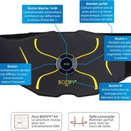 Avis Bodify EMS Stimulateur Abdominaux Max : une ceinture pour muscler et gainer sans se prendre la tête
