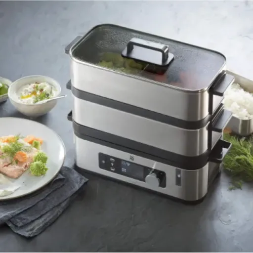 Avis WMF KITCHENminis Cuiseur Vapeur : compact, double bac inox et cuisson saine au quotidien