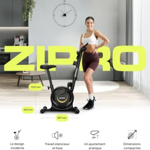 Avis ZIPRO One S Black-Gold : un vélo d’appartement compact pour le cardio à la maison