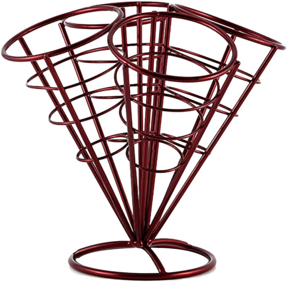 PRETYZOOM 4 1 conteneur de collations Support à Frites Panier à Frites Présentoir à Frites Plateau de Nourriture Plaque Corbeille à Frire Cornet de Frites Support de cône de collations