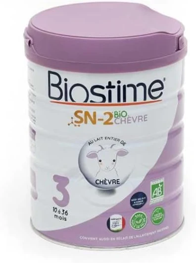 Biostime SN-2 Bio Lait infantile en poudre à base de lait de Chèvre 3ème Âge de 10 à 36 Mois 800g