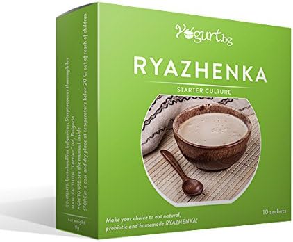 Ryazhenka / Lait au four / Yogurt.bg Starter Culture Par Lactina, Probiotique, Bio pour 10 Litres