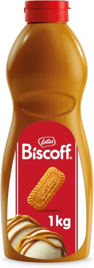 Biscoff - Sauce Topping - A Partir de Biscuits Original Speculoos - Vegan - Sans Colorant ni Arômes Artificiels - Bouteille Squeeze - 1kg