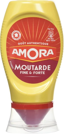 Amora Moutarde Fine et Forte 265g (Pack de 9)