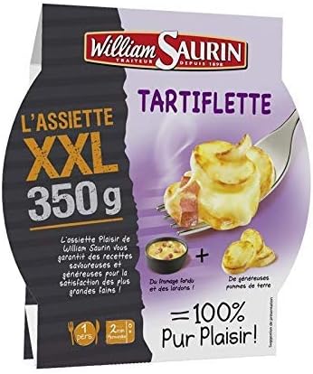 WILLIAM SAURIN - Assiette Micro-Ondable Xxl Tartiflette 350G - Lot De 4 - livraison offerte