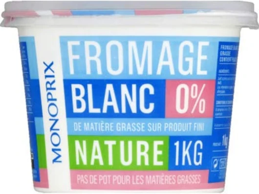 Monoprix Fromage blanc 0% MG - Le pot de 1kg
