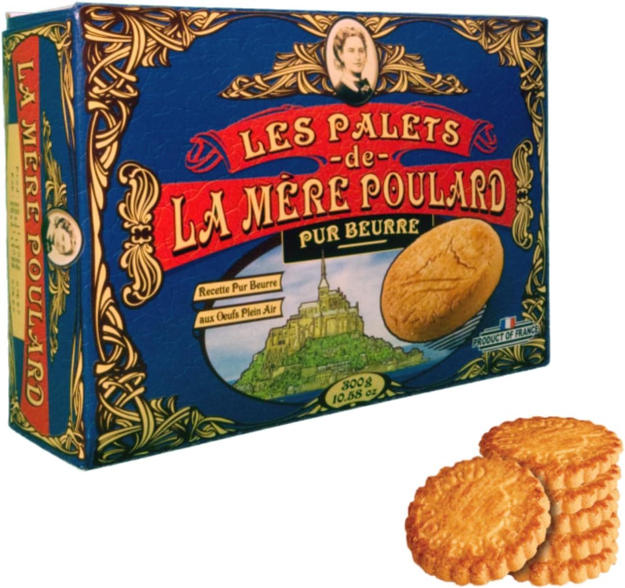 ® 1888 - Biscuits Pur Beurre & Caramel - Biscuits au beurre et au caramel - Biscuits Traditionnels au Beurre - 1 Boite x 300 Gr