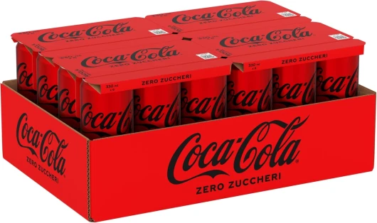 Lot de - 24 COLA ZERO canette 33 cl sans sucres Coca-Cola Zero 330 ml (Lot de 24)