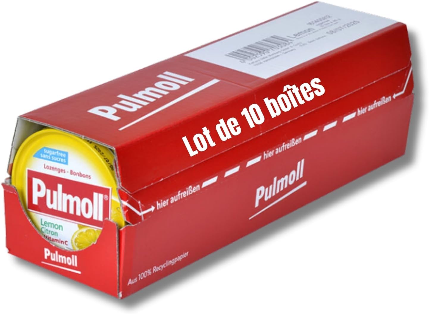 Barquette Pulmoll x10 - Format économique - Depuis 1946 (Citron)