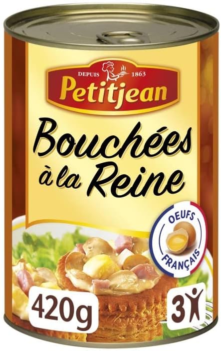 PETITJEAN - Petit Ean Garniture pour Bouchées à la Reine - Boîte de 400g, la solution pour une touche de finesse à votre cuisine - - Lot De 4 - Vendu Par Lot
