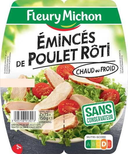Fleury Michon Eminces de Poulet Roti 2 x 75 g