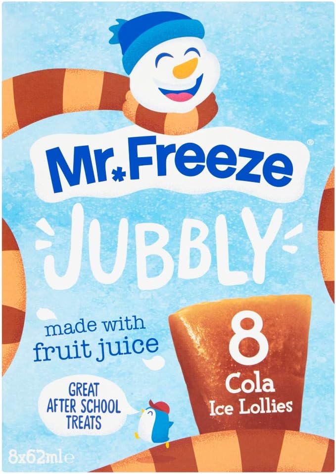 Mr - Freeze Jubbly Cola Lot de 8 sucettes glacées 62 ml